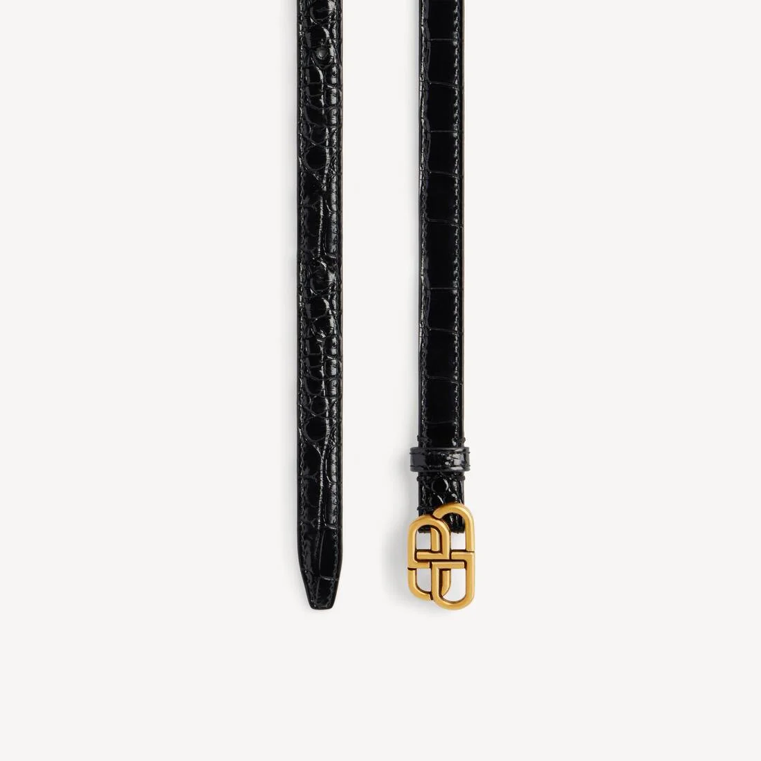 Women's Bb Super Thin Belt in Black - 1