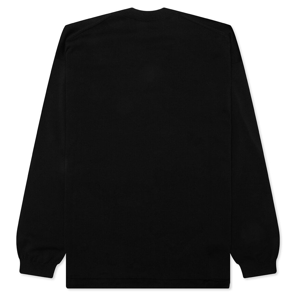 CREWNECK KNITTED SWEATER - BLACK - 2
