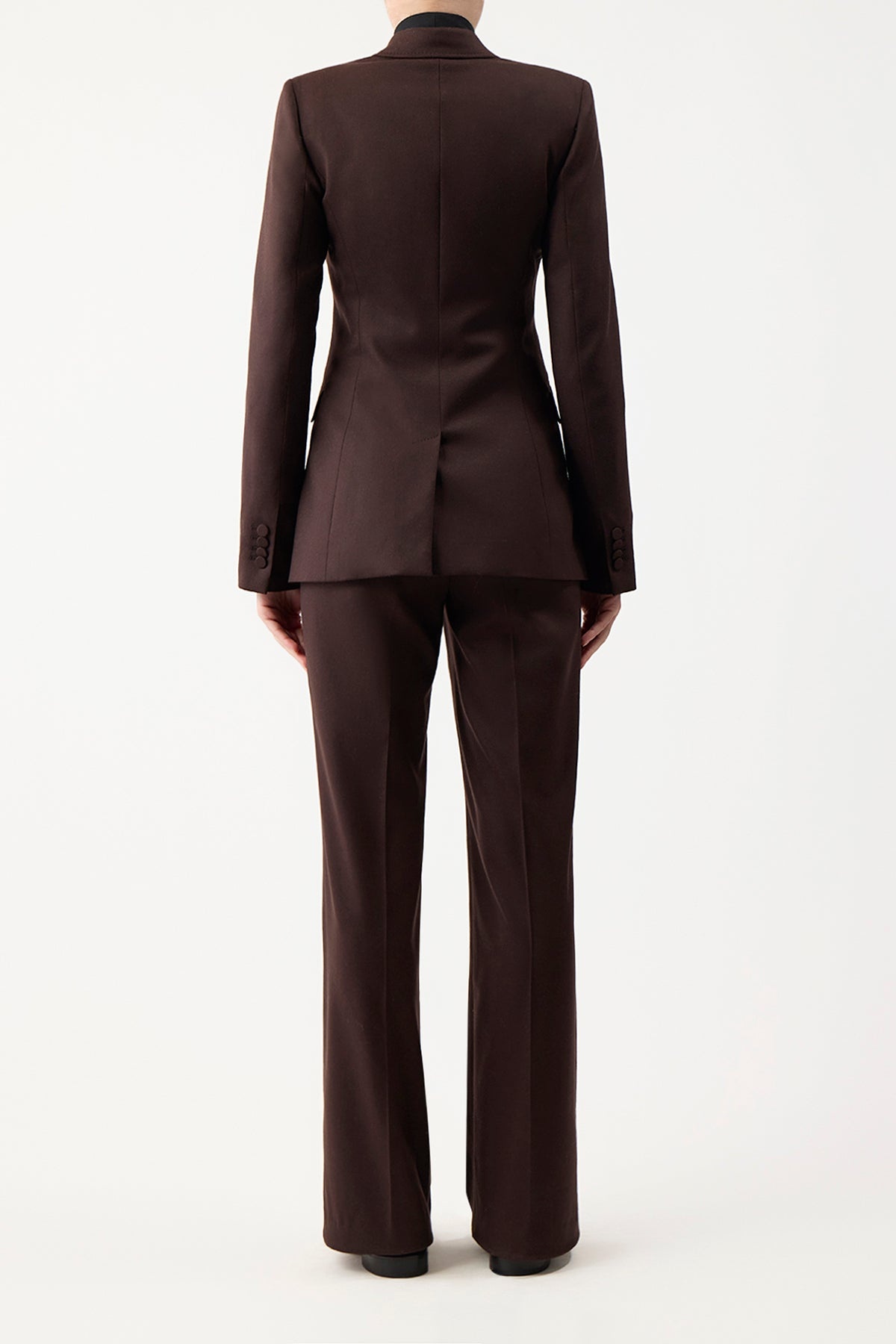 Vesta Pant in Chocolate Wool - 5