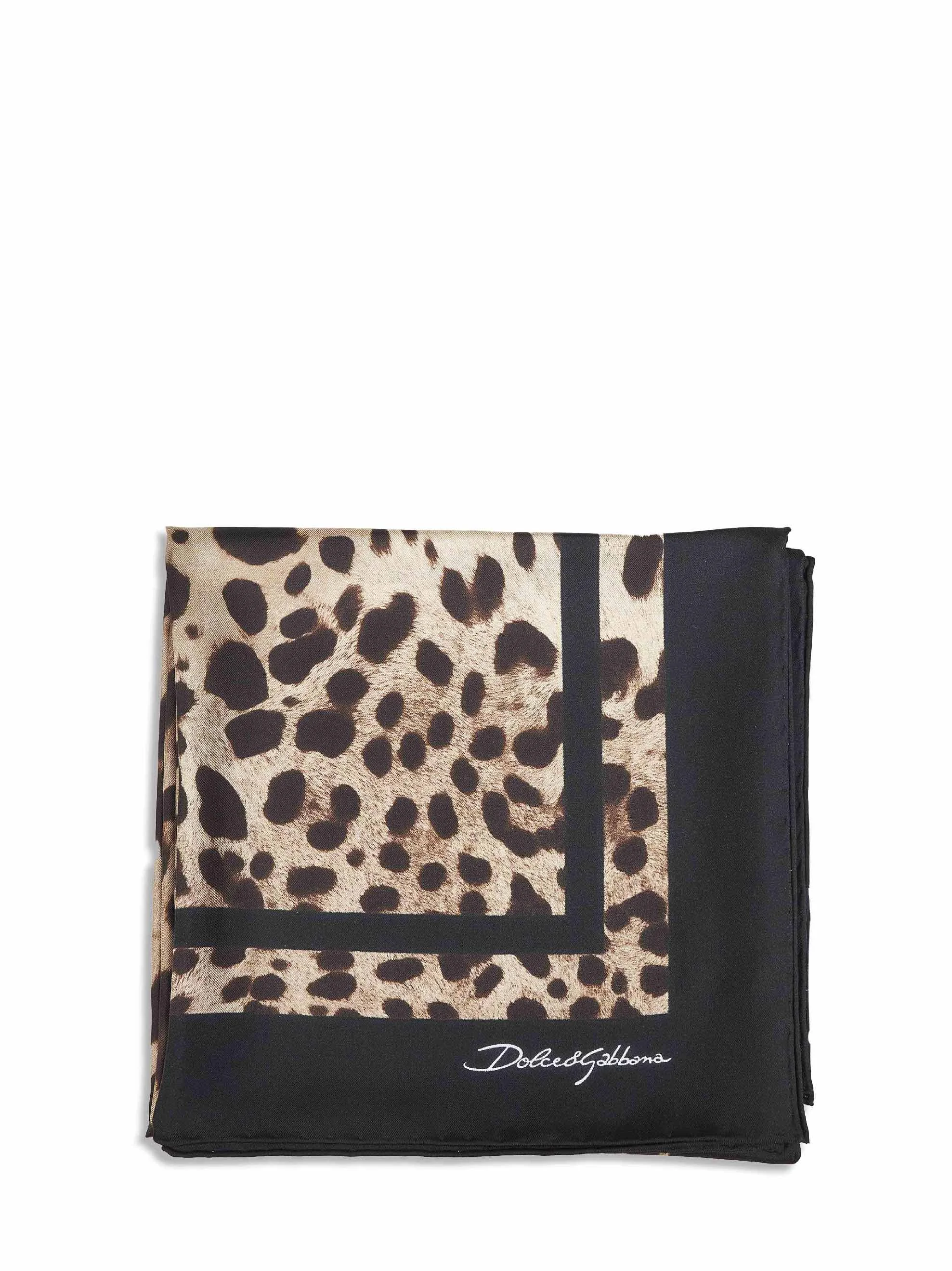 Dolce & Gabbana Women Leopard Print Silk Twill Scarf - 1