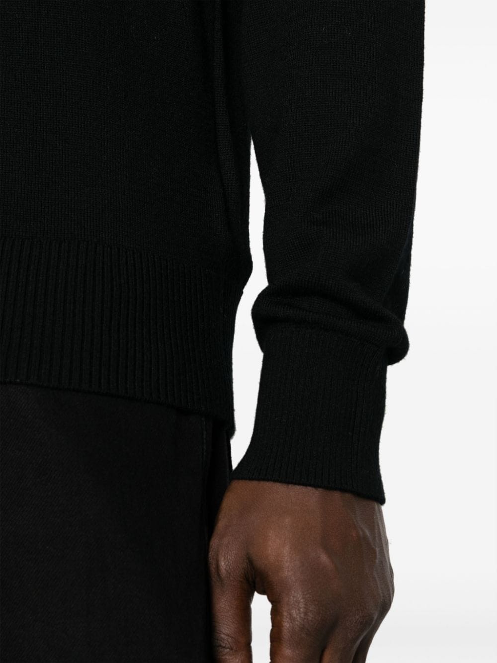 intarsia-knit logo wool jumper - 5