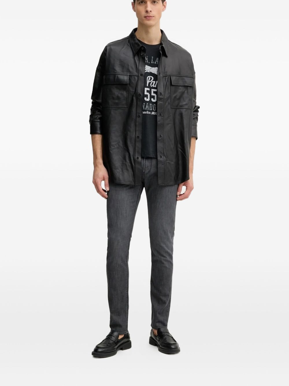 logo-patch jeans - 1