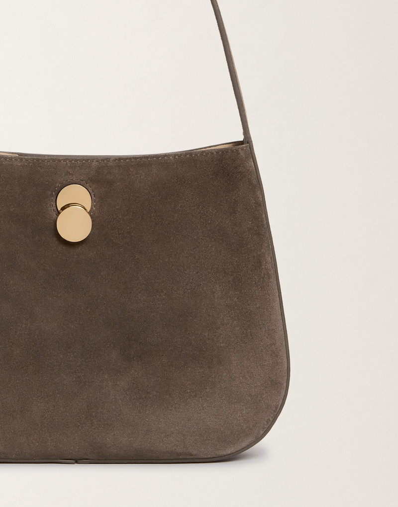 Small Eclissi hobo bag in suede 4