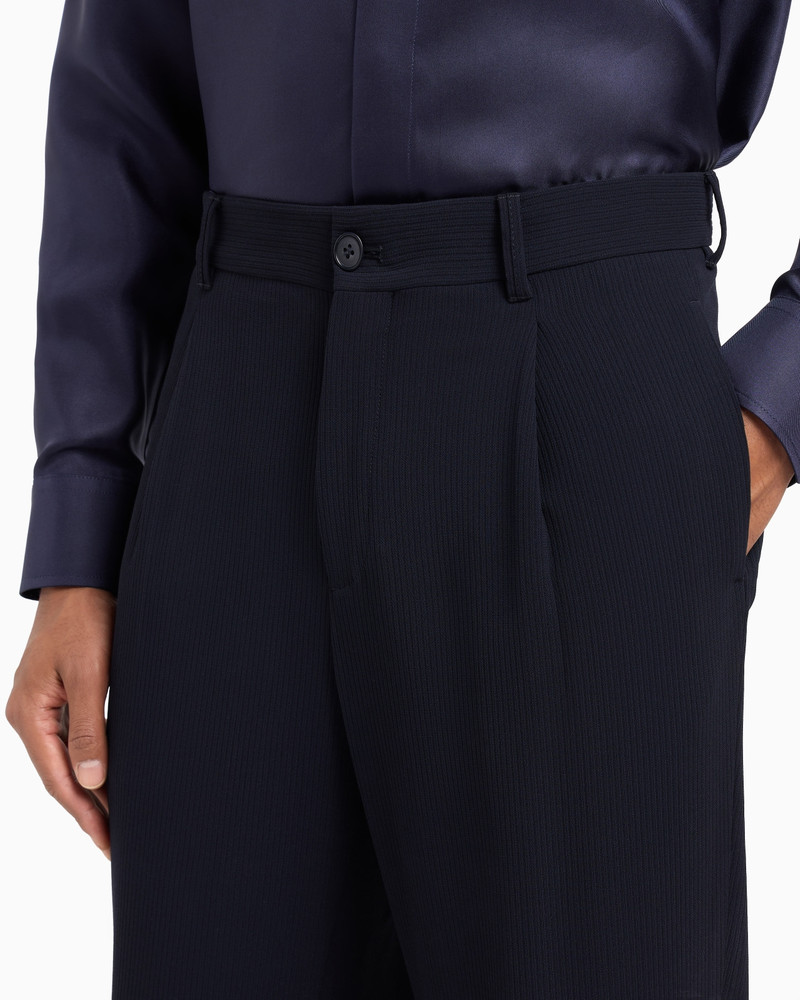 Single-pleat virgin wool trousers 5