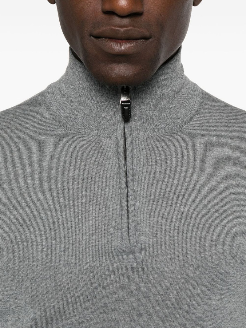 zip-neck wool sweater 5