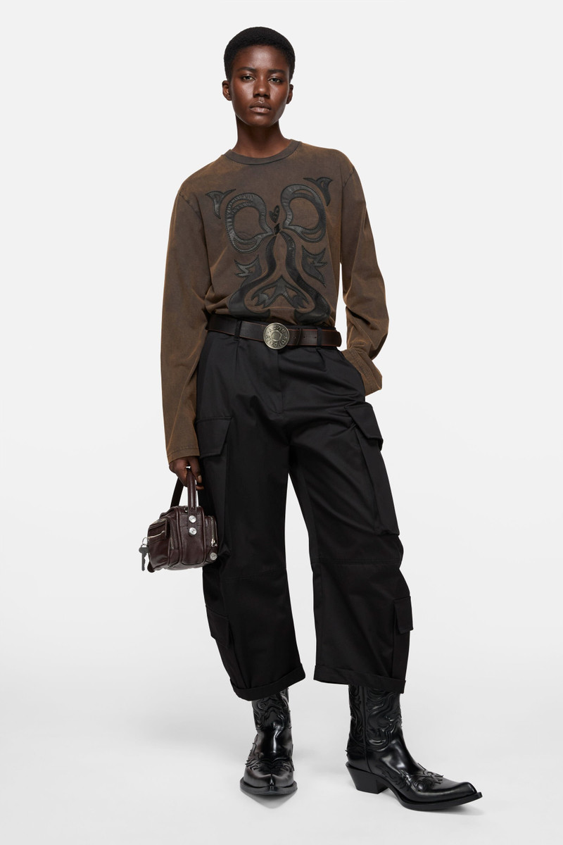 Acne Studios Printed t-shirt - relaxed - Dark brown/black outlook