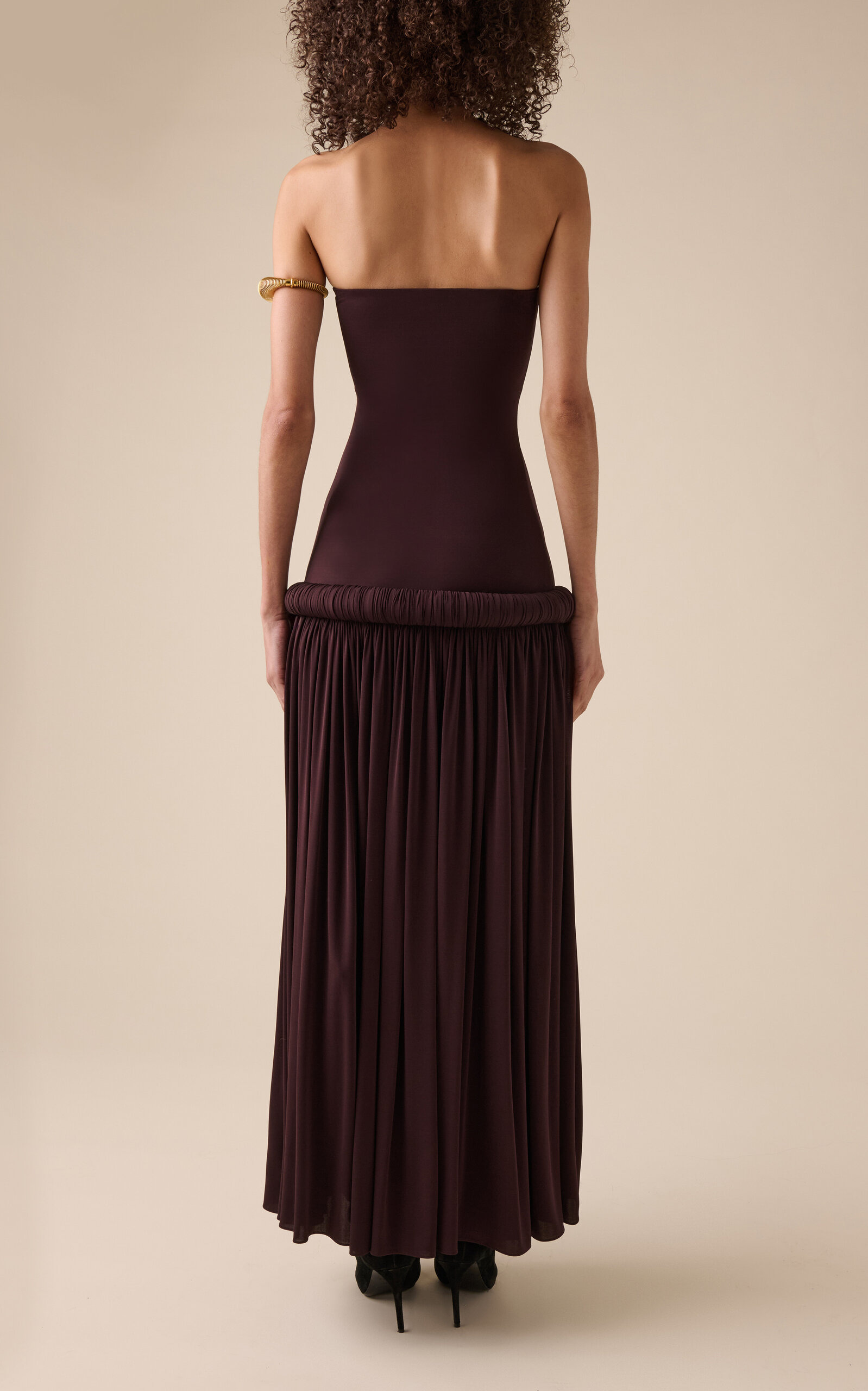 Piped Jersey Maxi Dress purple - 4