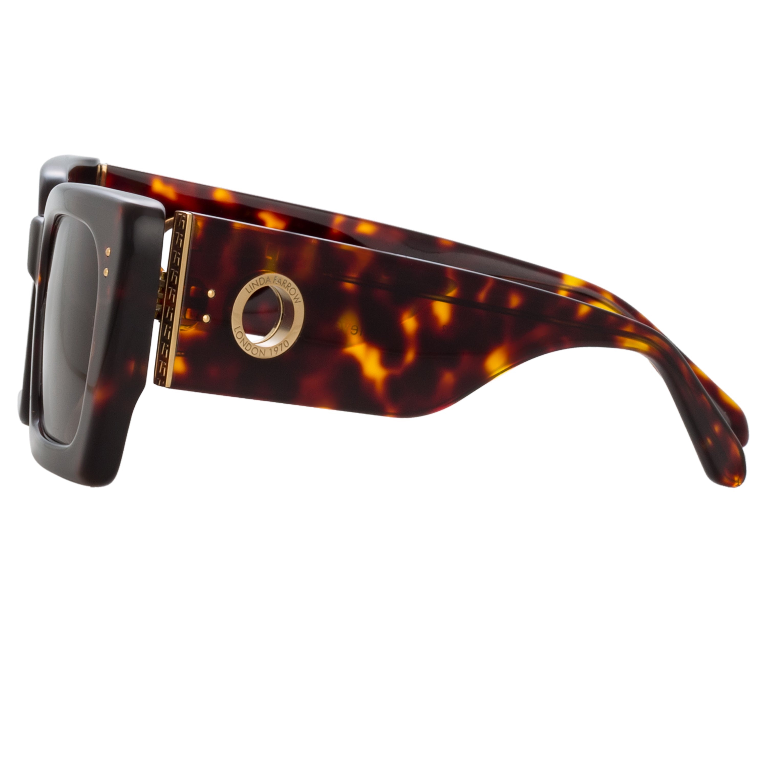 NIEVE RECTANGULAR SUNGLASSES IN TORTOISESHELL - 4