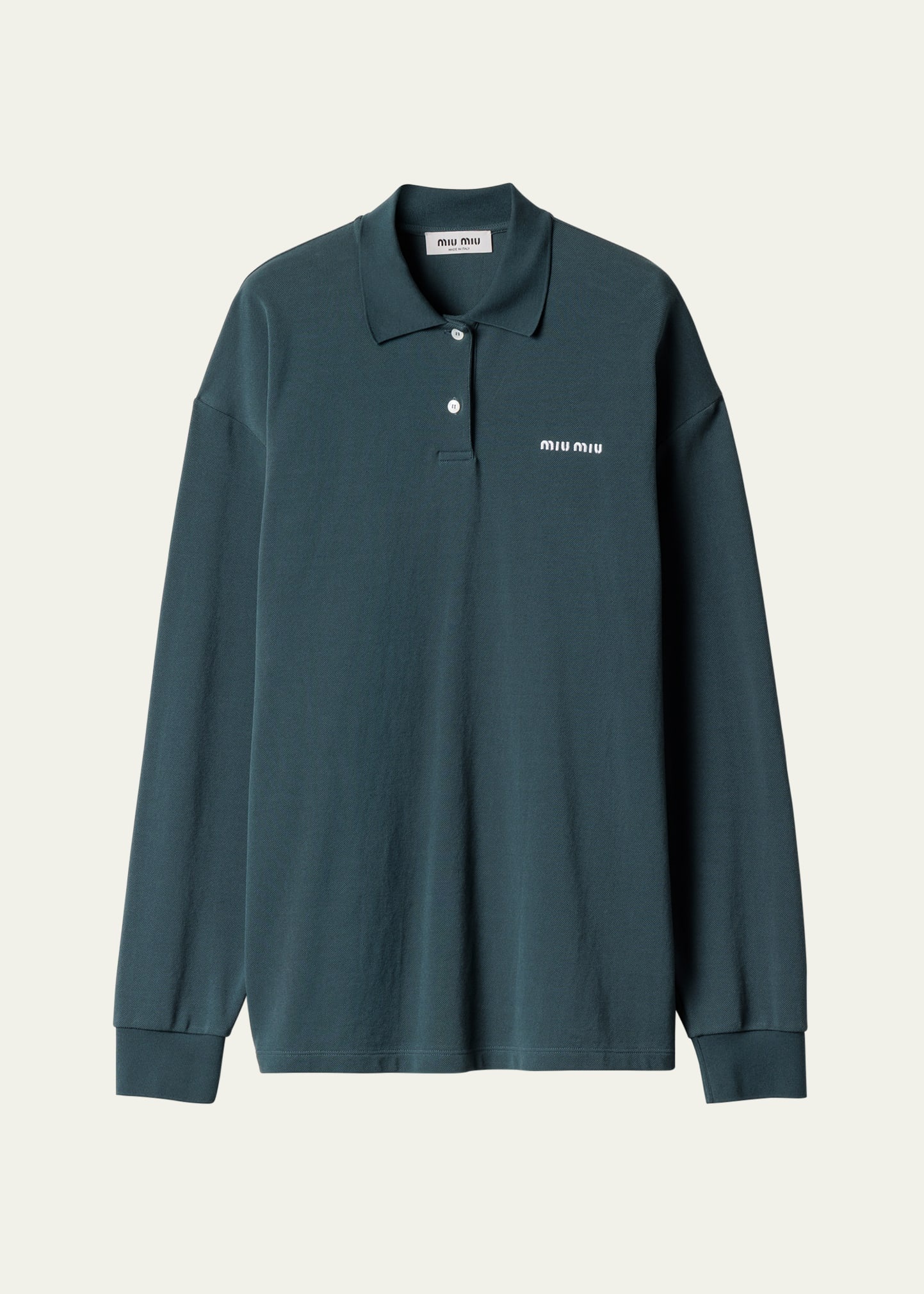 Oversized Pique Polo Shirt - 1