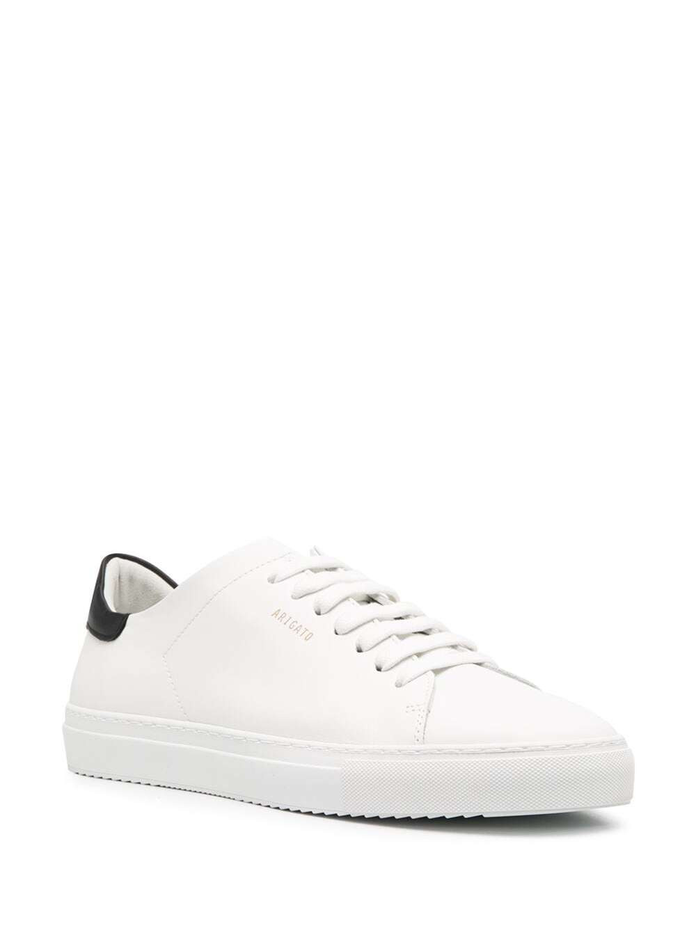 Axel Arigato Men 'Clean 90 Contrast' White Low Top Sneakers With Laminated Logo In Leather Man - 2