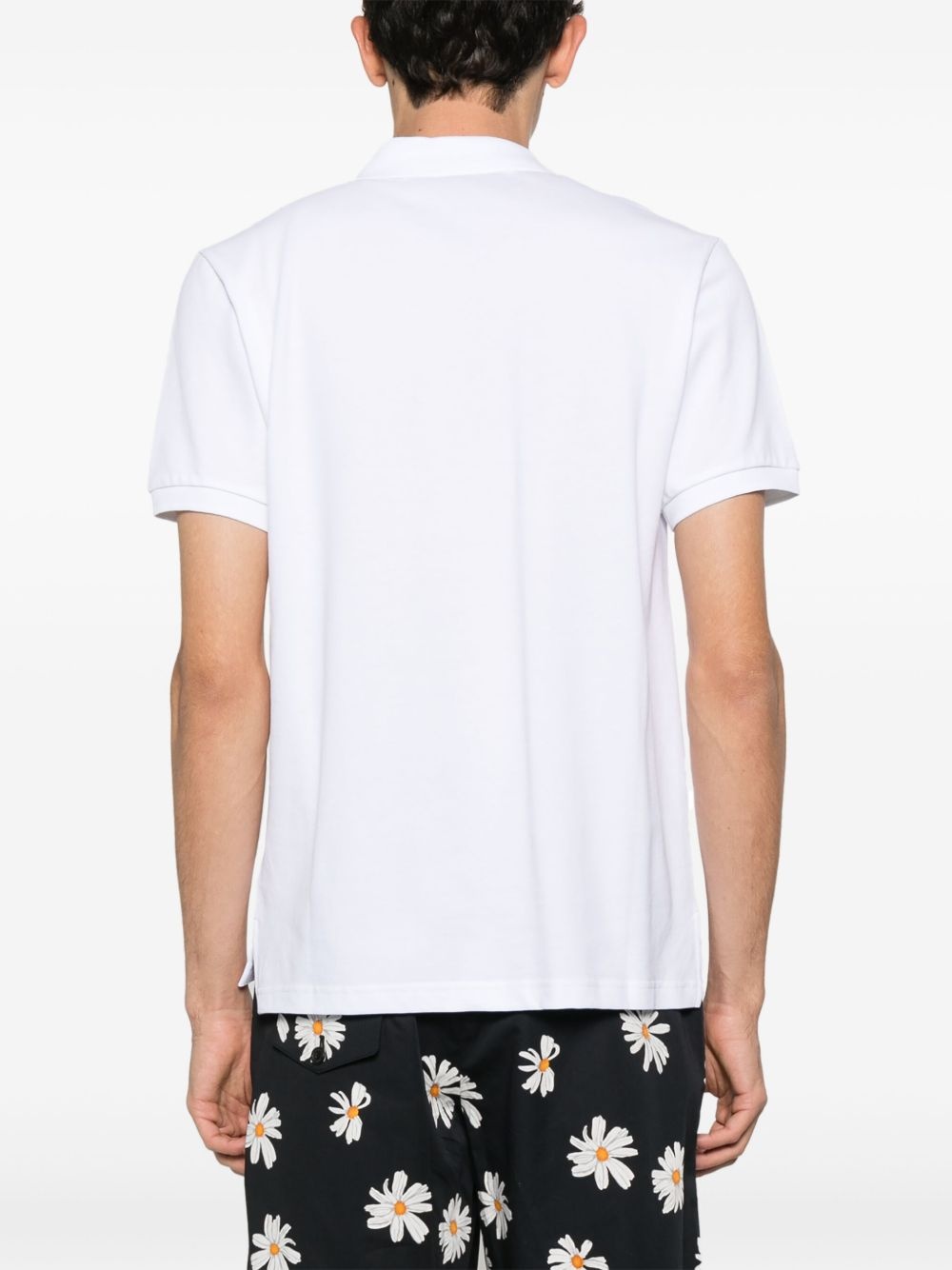 logo-embroidered polo shirt - 3