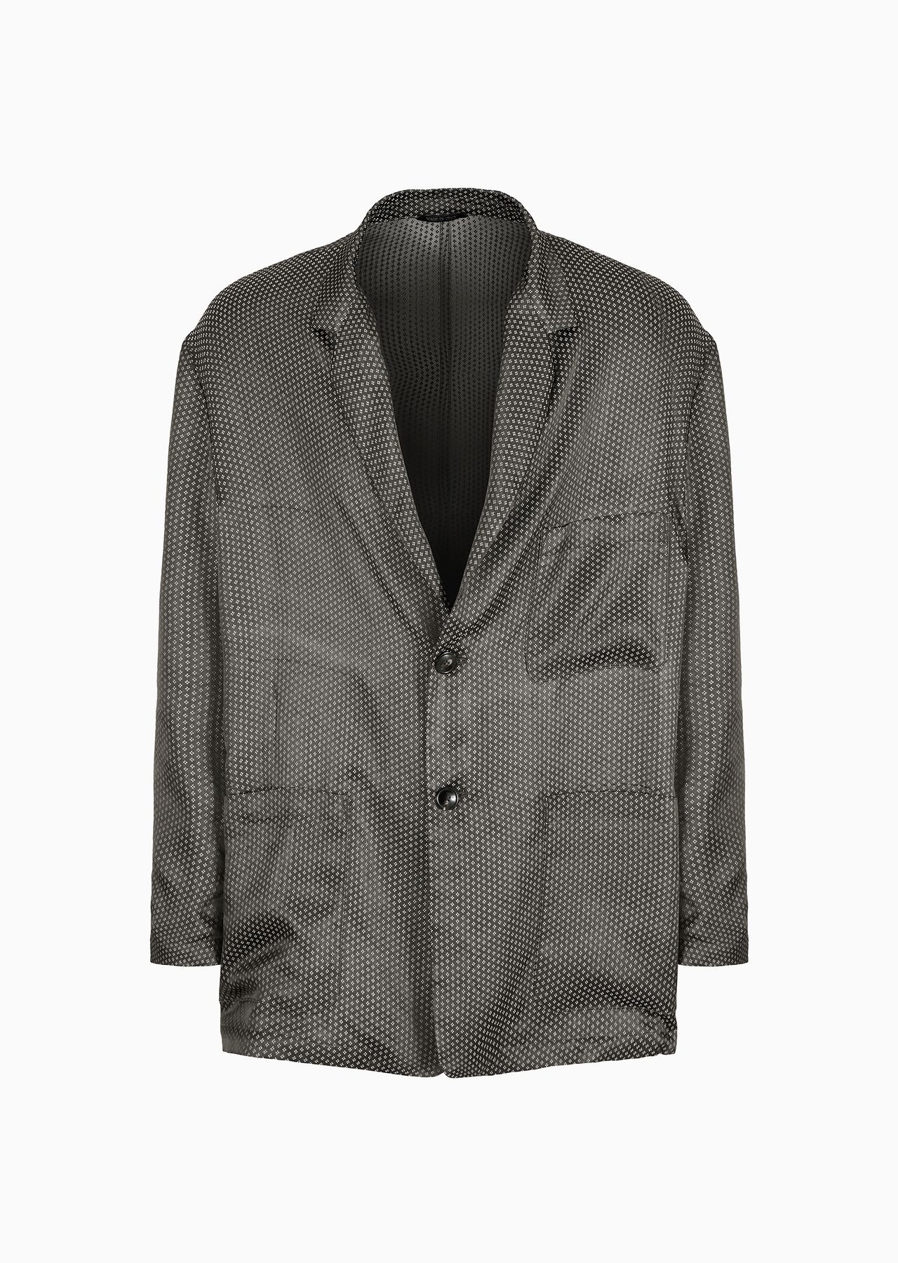Single-breasted viscose-blend jacquard jacket - 1