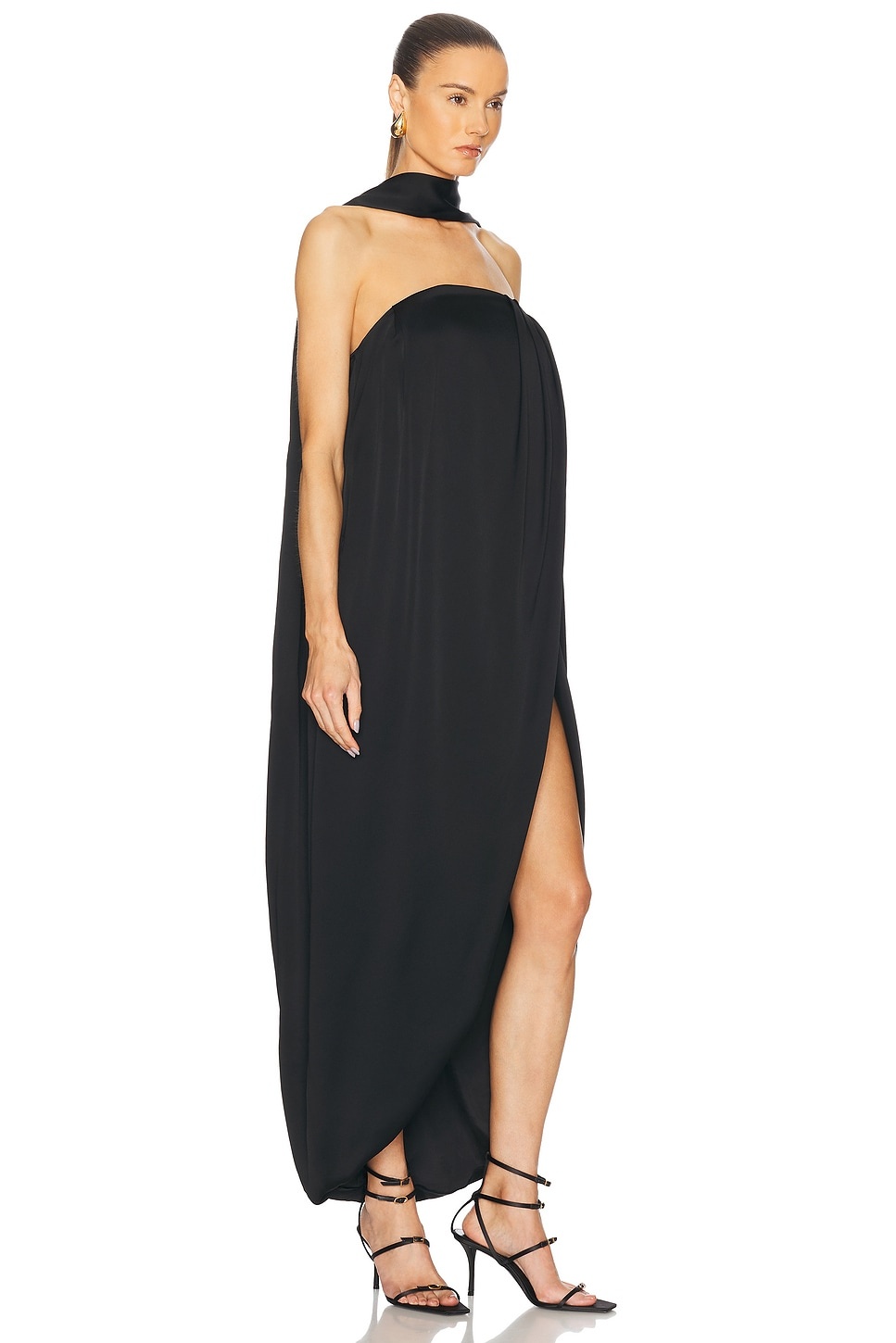 Crepe Satin Maxi Dress - 2