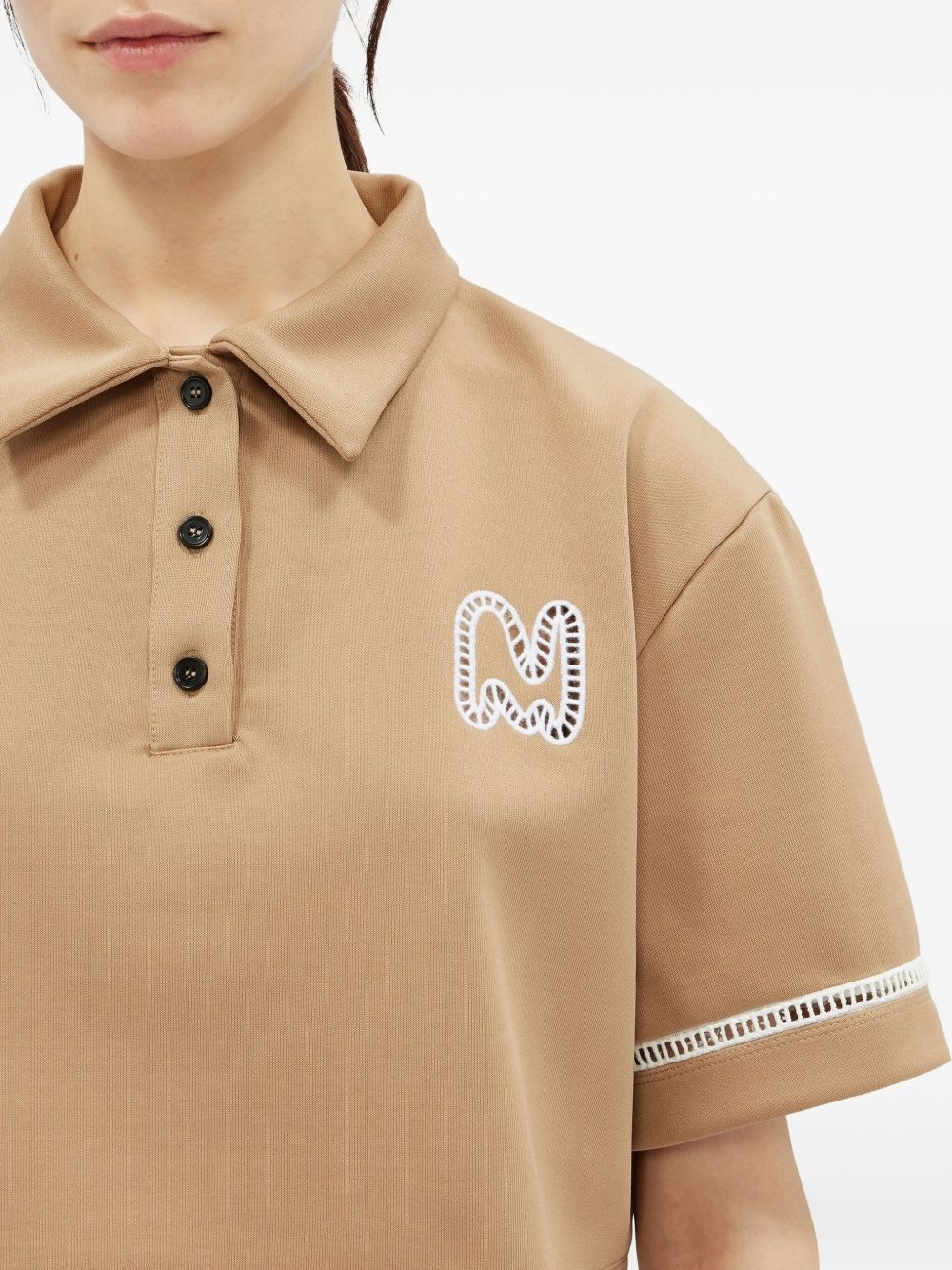 logo-print polo top - 5
