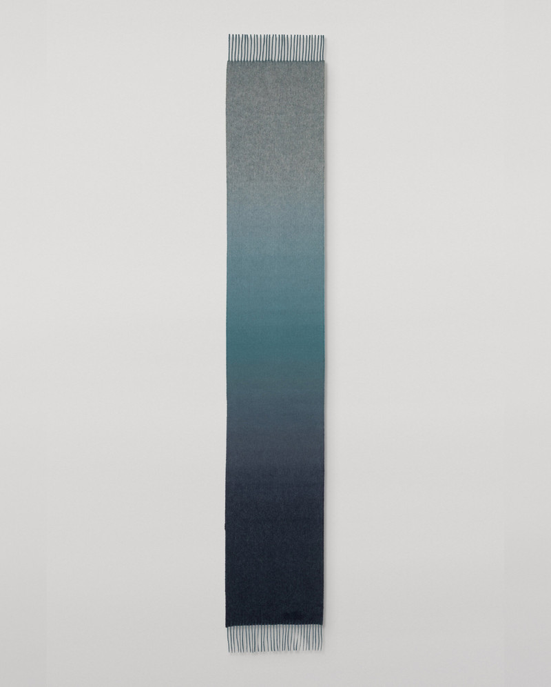 Umbra Ombré Blue Cashmere Scarf 4