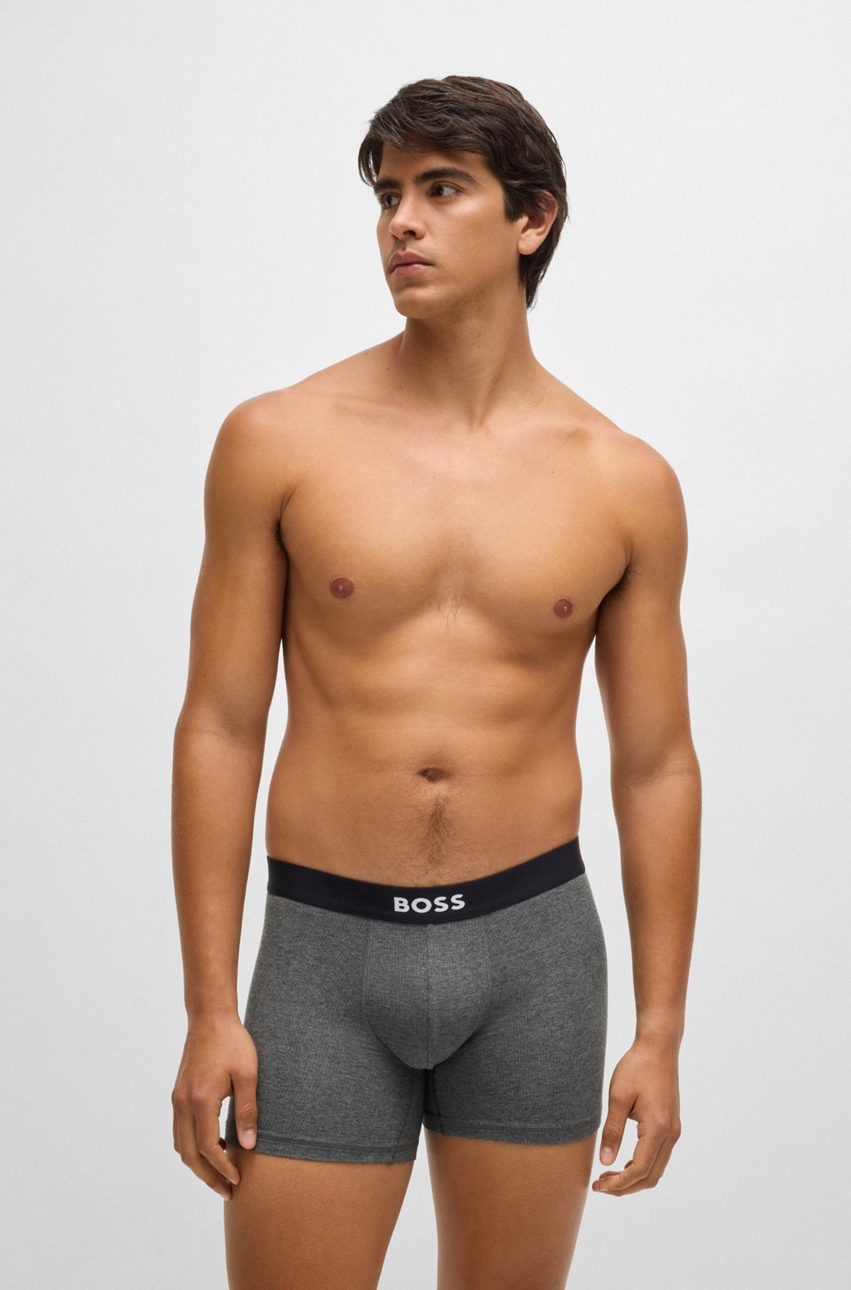 STRETCH-JERSEY BOXER BRIEFS WITH LOGO WAISTBAND - 3