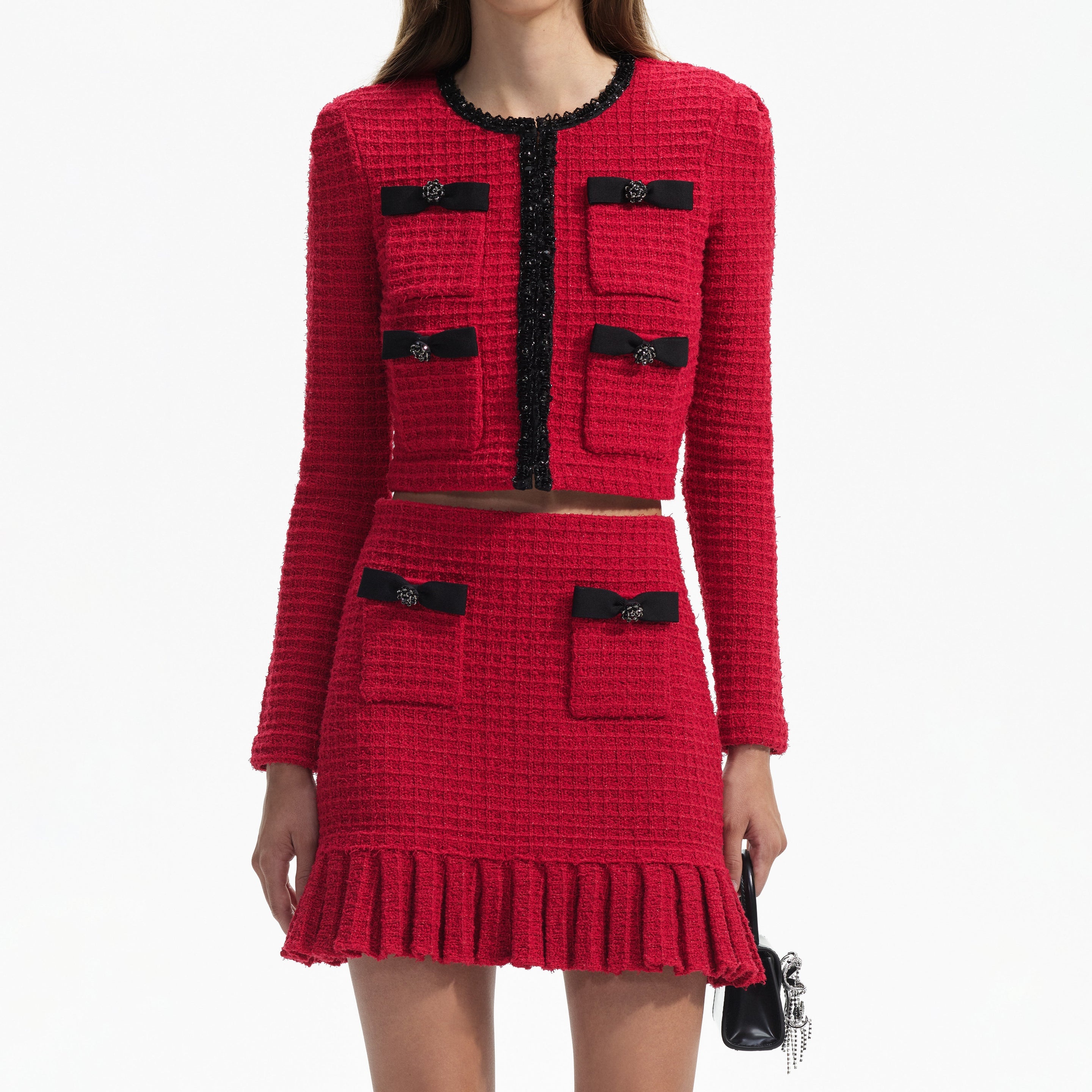 Red Knit Cardigan - 4