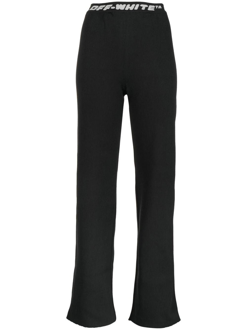 logo-waistband straight-leg trousers - 1