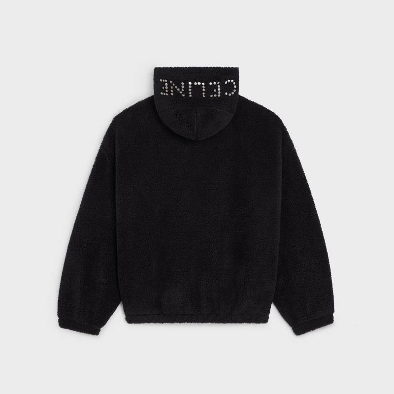 CELINE CELINE ZIPPED HOODIE IN FLEECE outlook