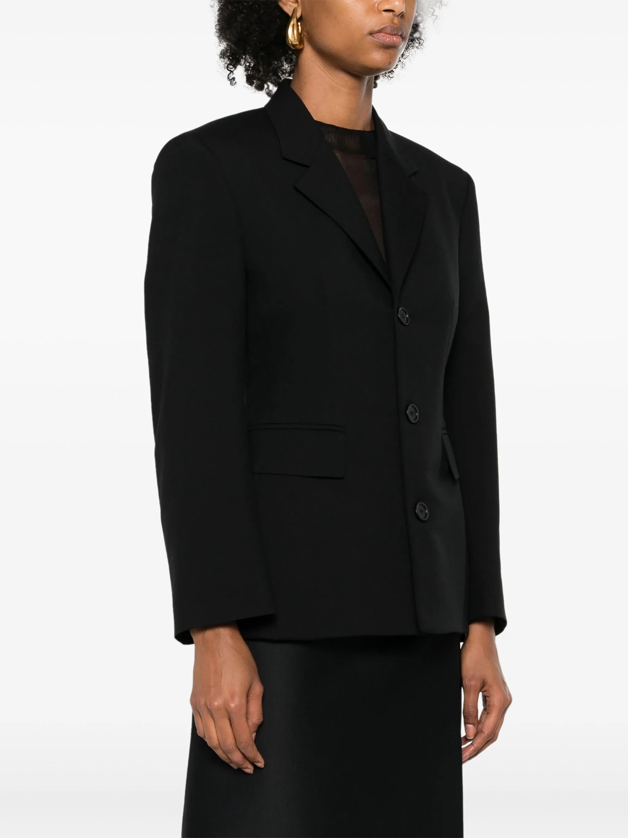Single-breasted Wool Blazer - 2