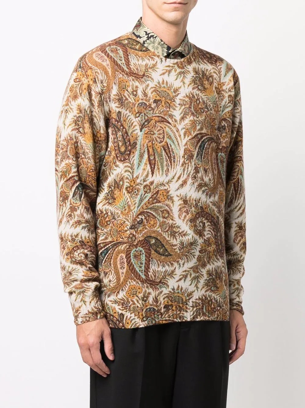 paisley-print knitted jumper - 3