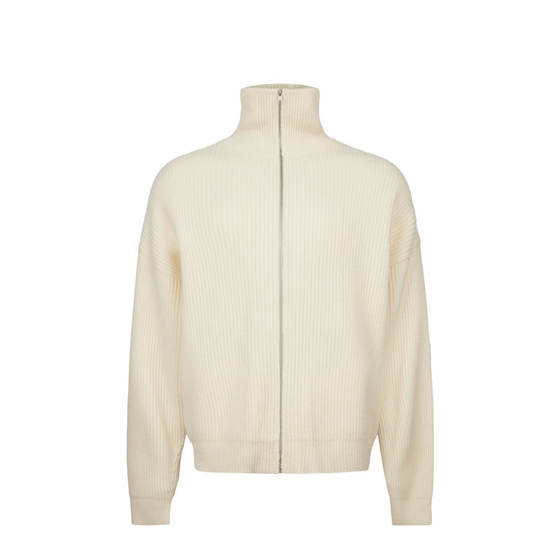 Vonarstræti Zipped Wool Sweater (Unisex) 1