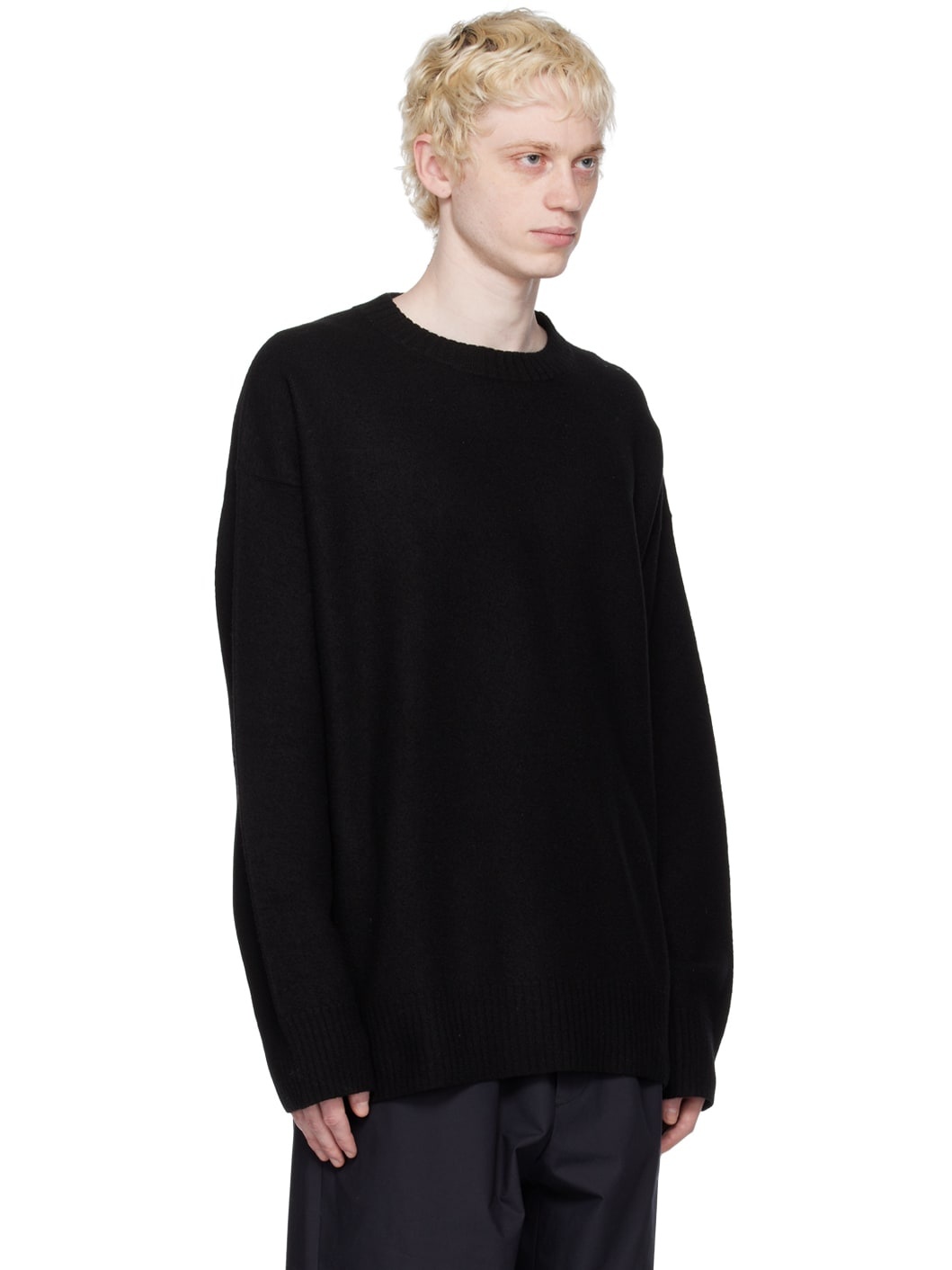 Black Brushed Sweater - 2