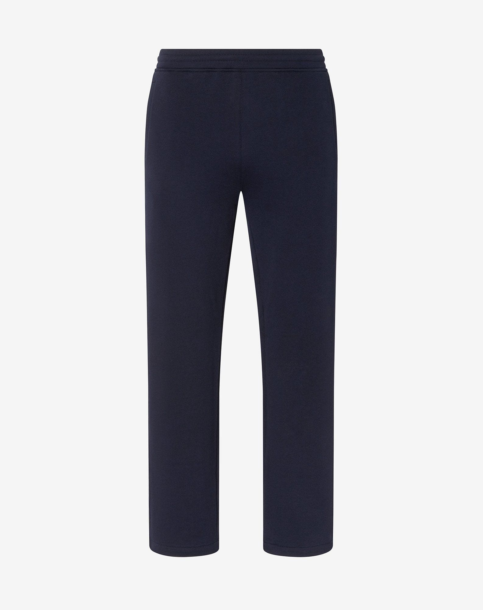 Navy blue fleece joggers - 1