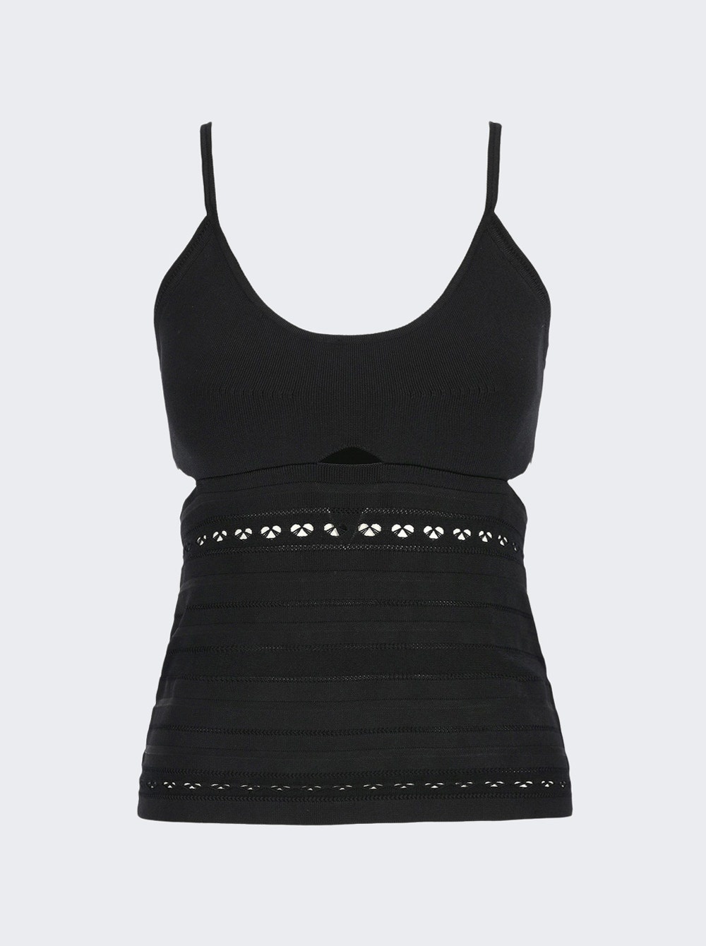 Cut-out Detail Cami Top Black - 1