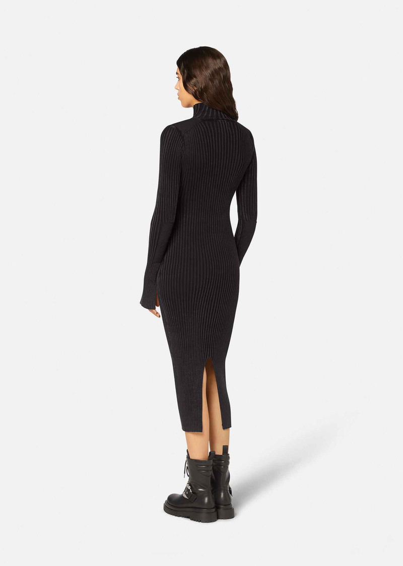 Logo Ribbed Midi Dress 4