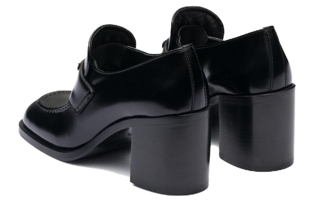 (WMNS) PRADA Brushed Leather High-heel Loafers 'Black' 1D223N_055_F0002_F_075 - 4
