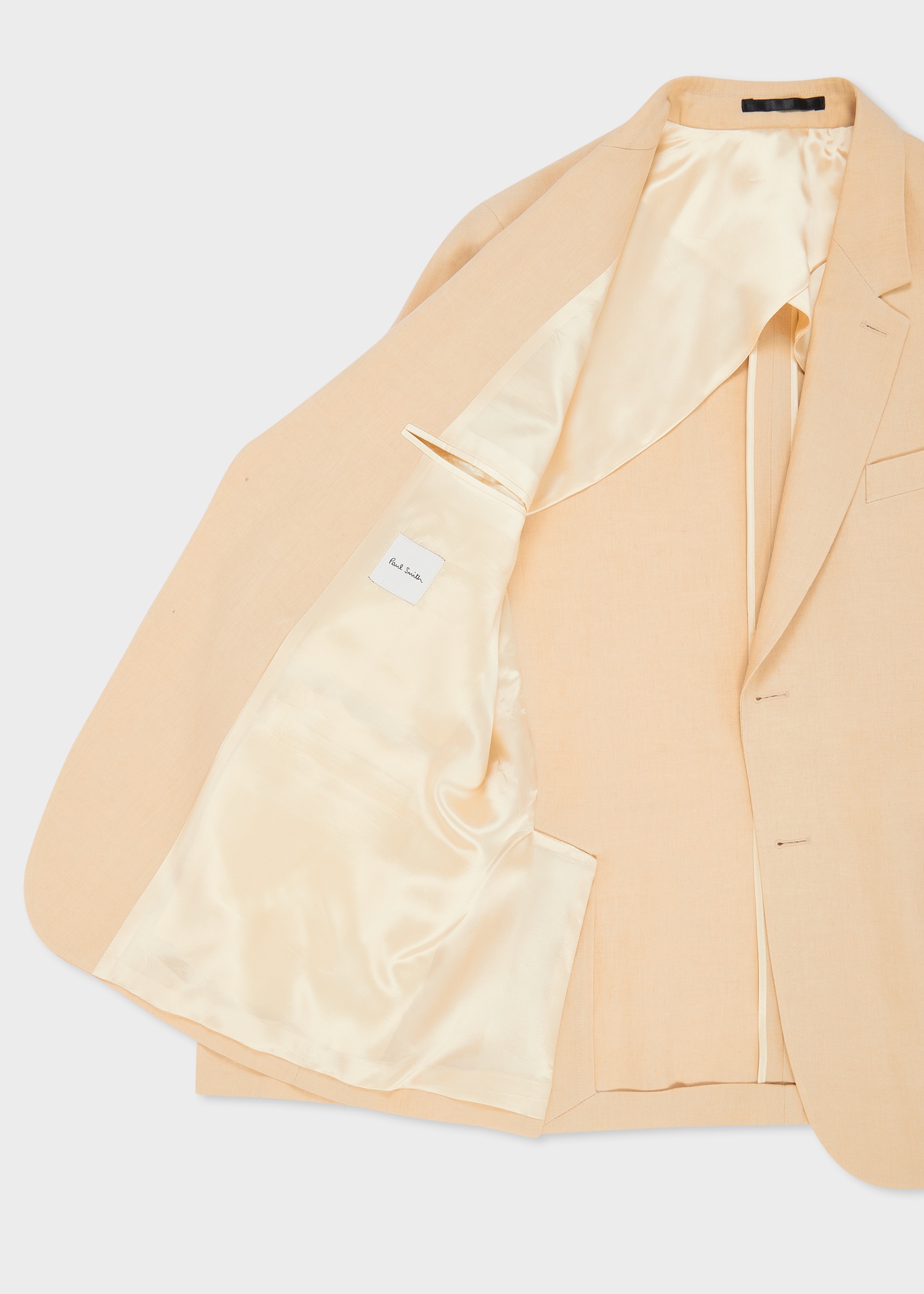 Beige Linen Buggy-Lined Blazer - 3