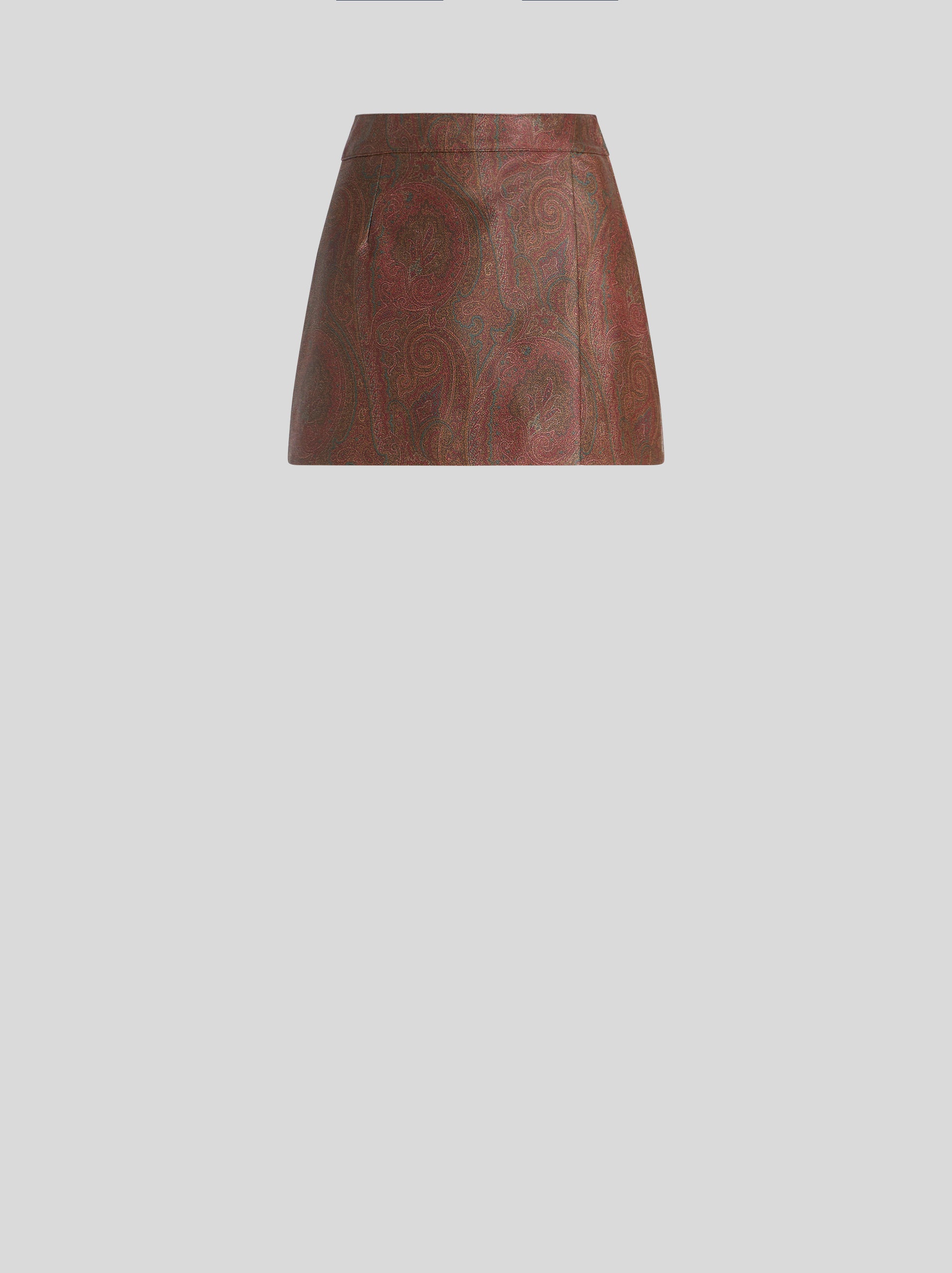 MINI SKIRT IN PAISLEY JACQUARD FABRIC - 1