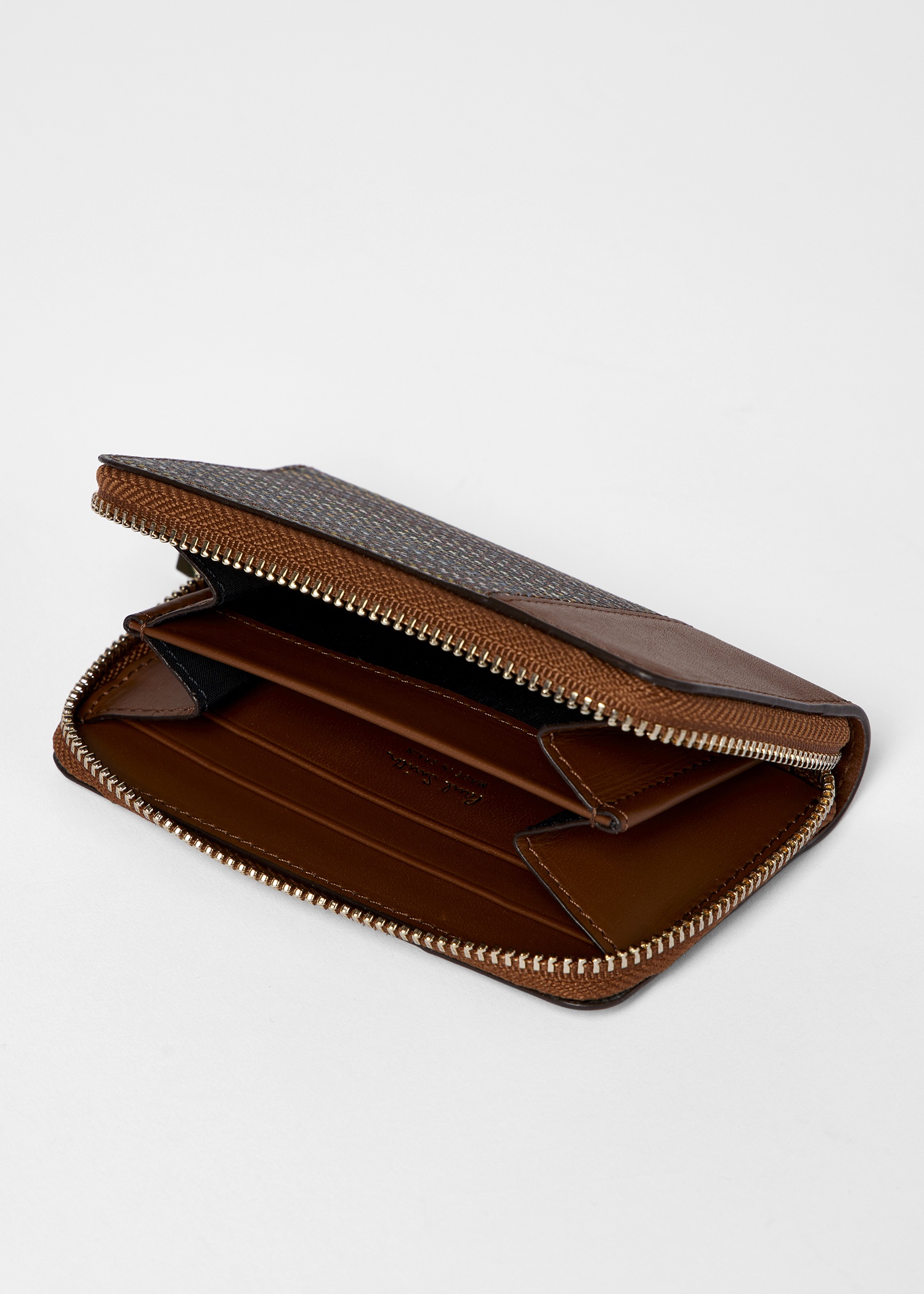 Women's 'Signature Stripe' Coated Canvas Small Zip Around Purse - 3