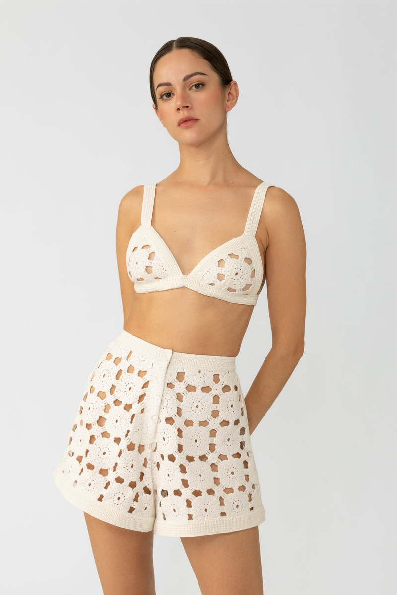 SAU LEE MYKO CROCHET BRALETTE outlook