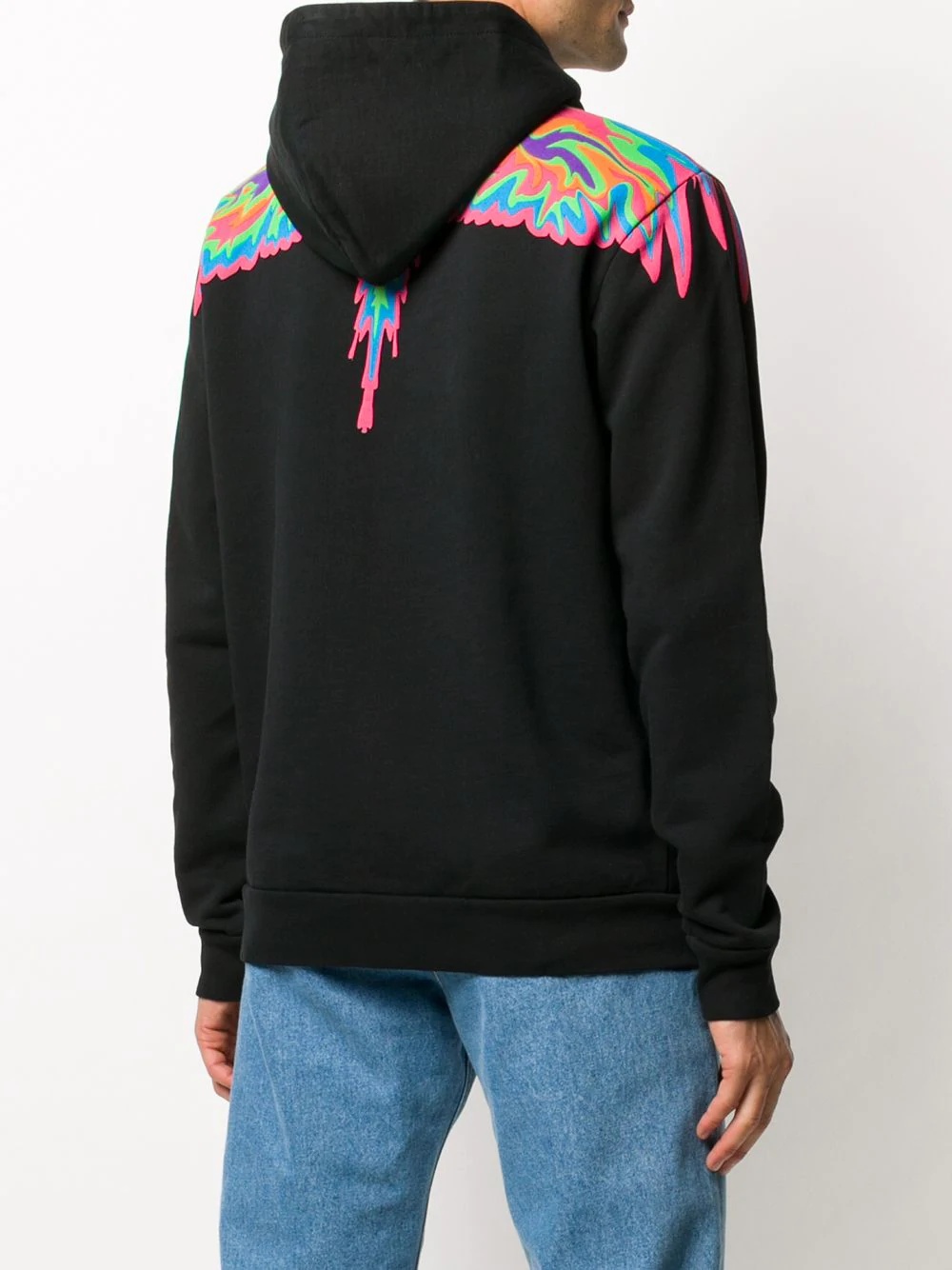 psychedelic drip cotton hoodie - 4