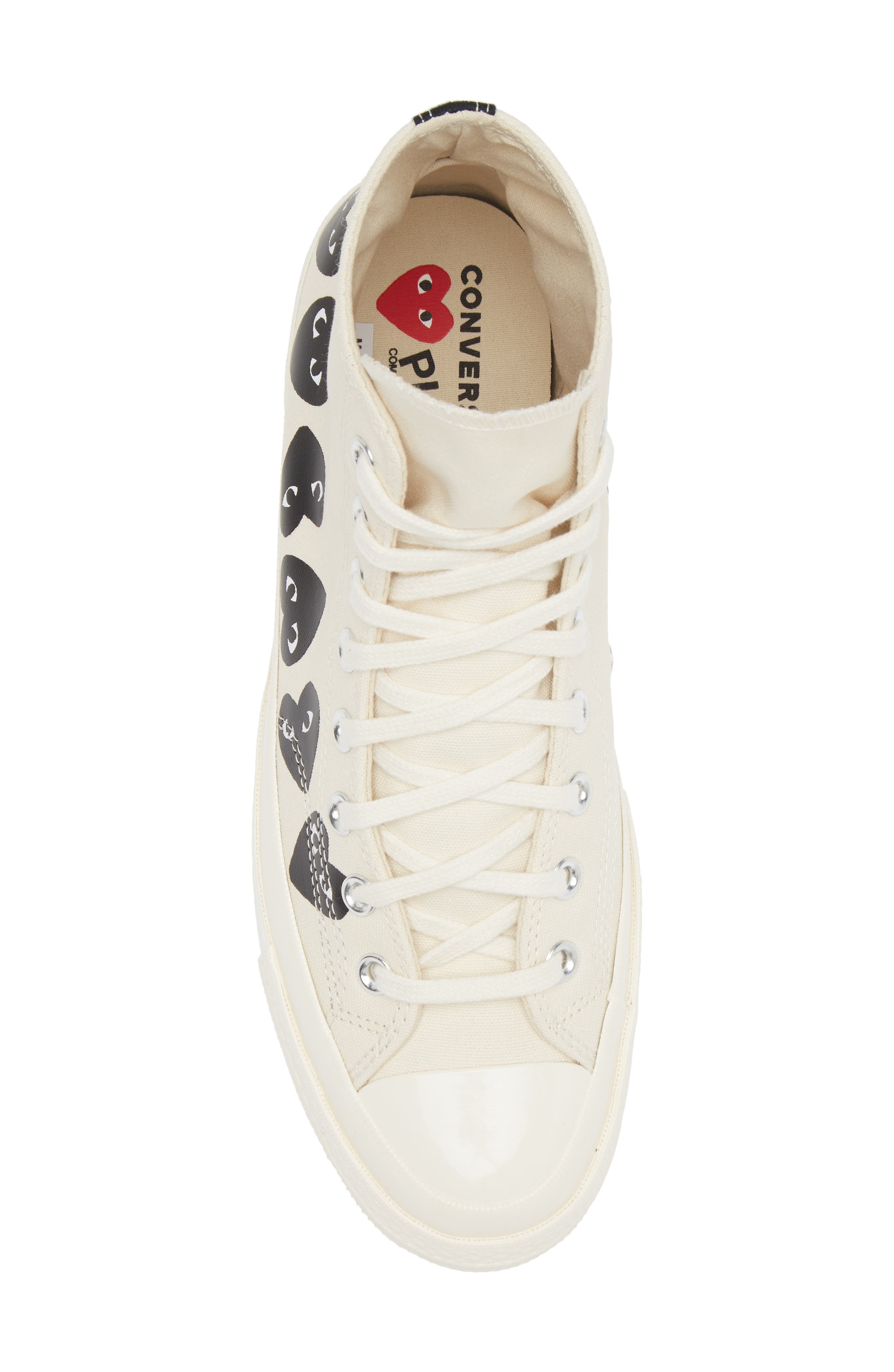 Comme des Garçons PLAY x Converse Gender Inclusive Chuck Taylor® Heart High Top Sneaker in Beige at  - 5