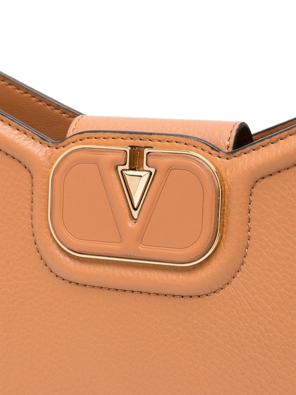 VLogo leather shoulder bag - 4