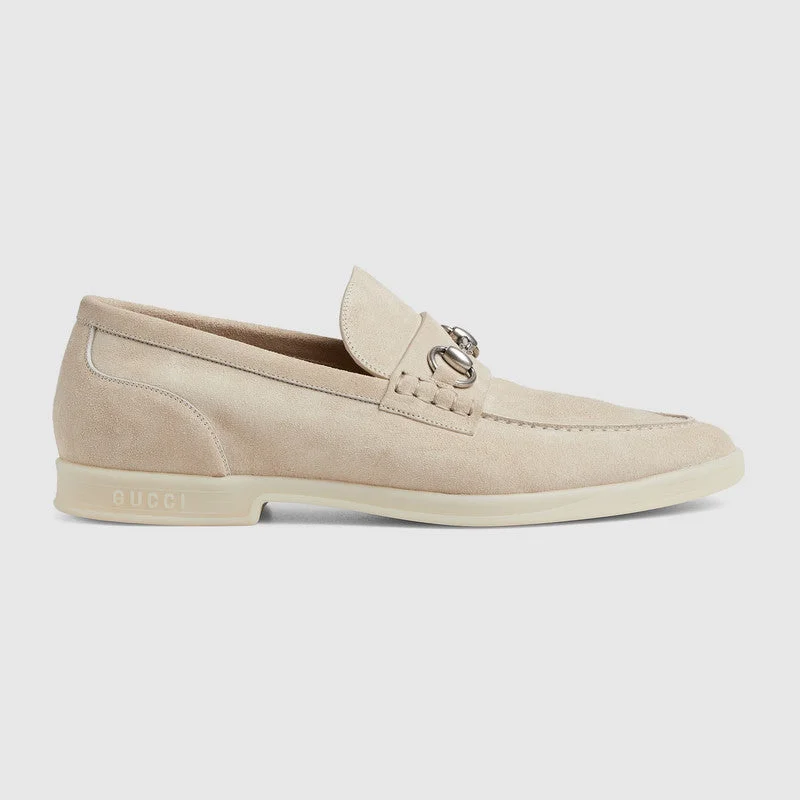 Gucci Horsebit Suede Loafers - 1