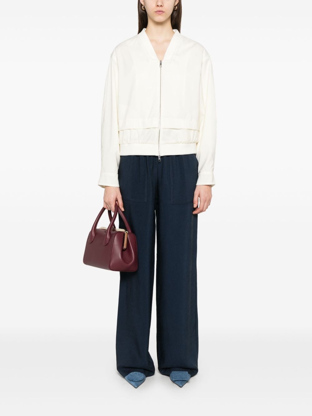 layered-effect bomber jacket - 2