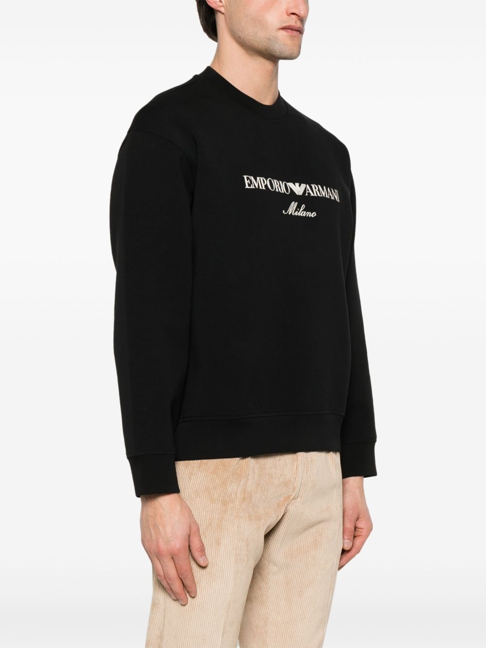 embroidered-logo sweatshirt - 3