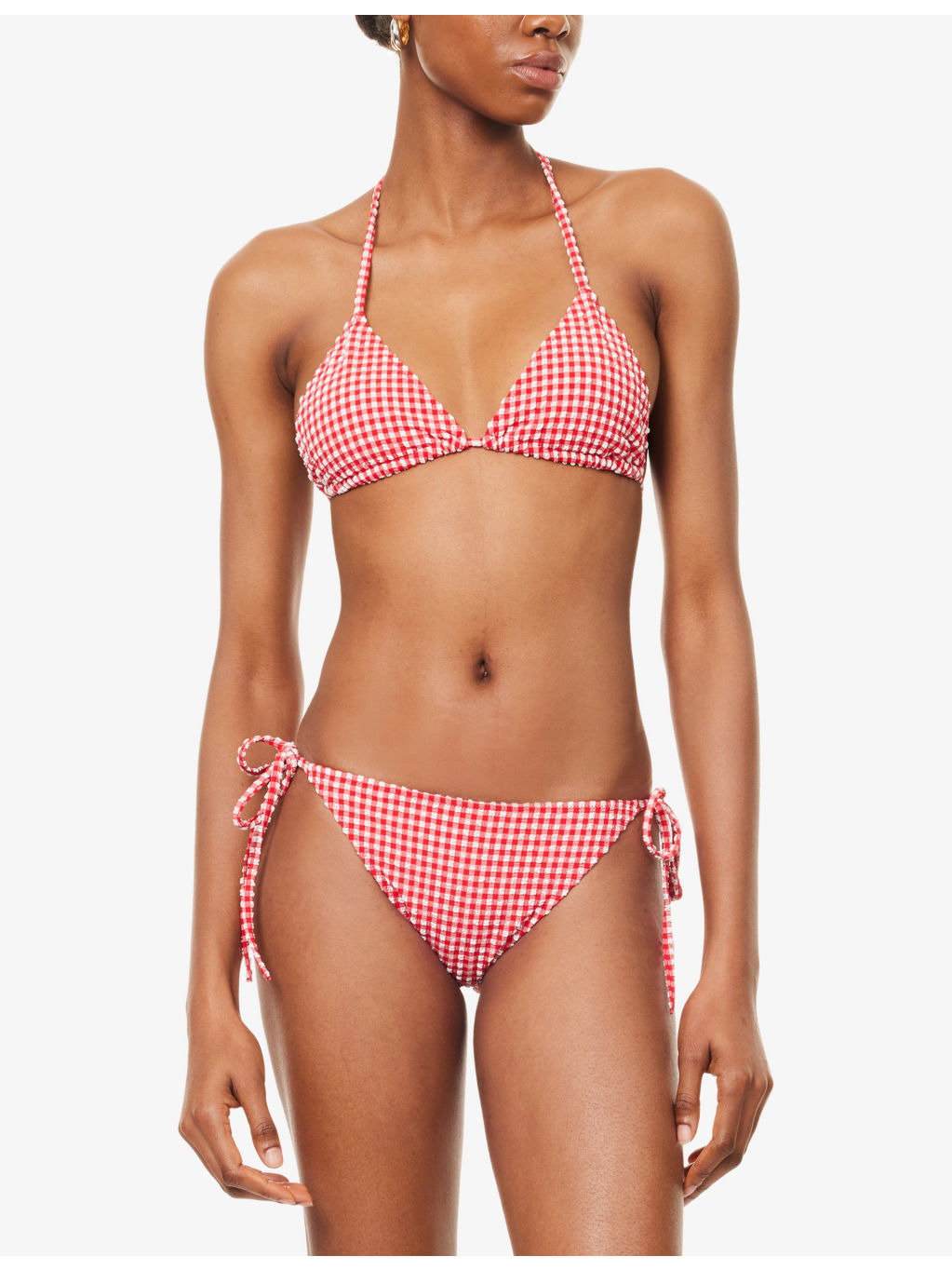 Sabrina Gingham-Print Triangle Bikini - 2