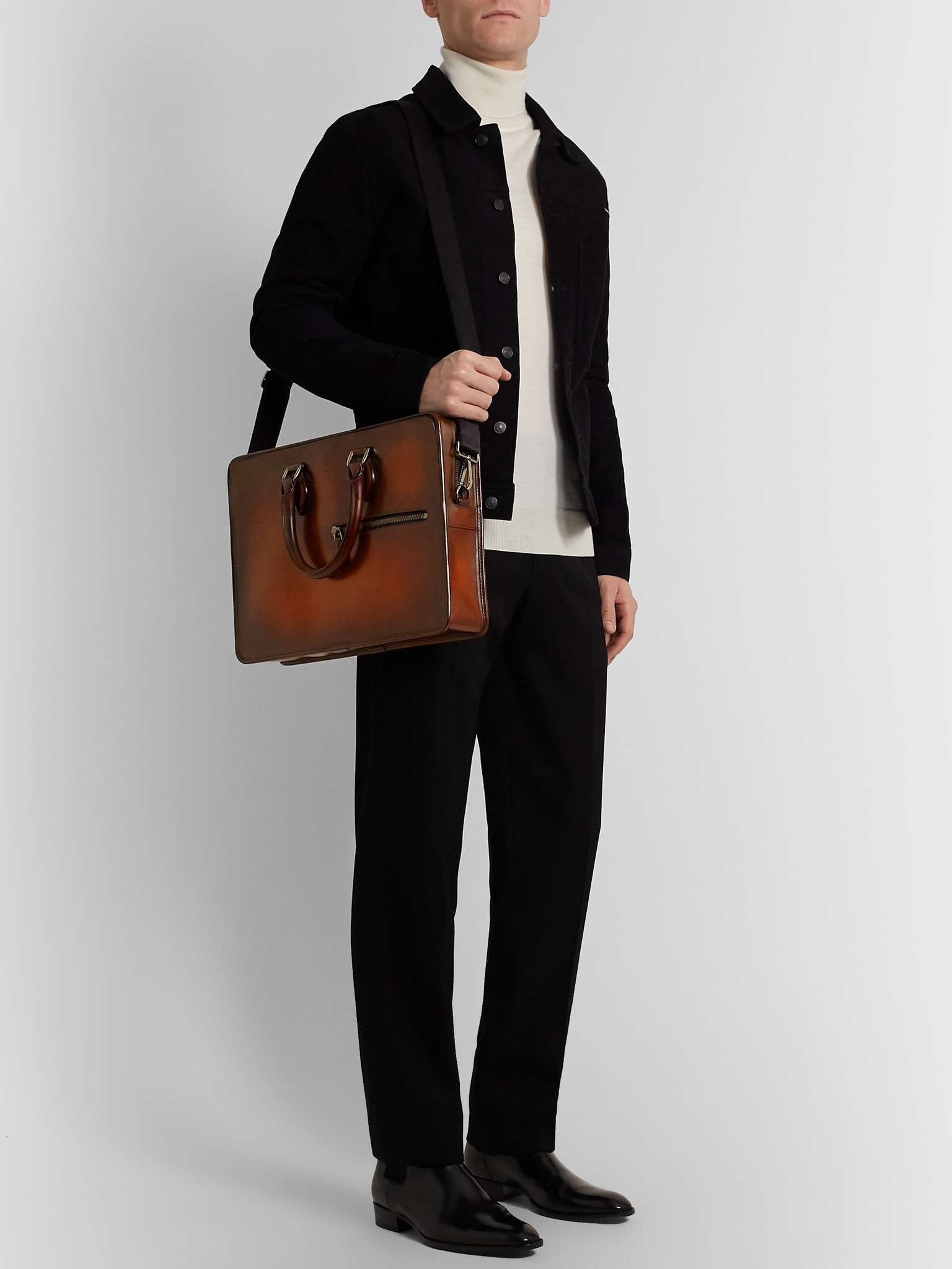 Un Jour Leather Briefcase - 6