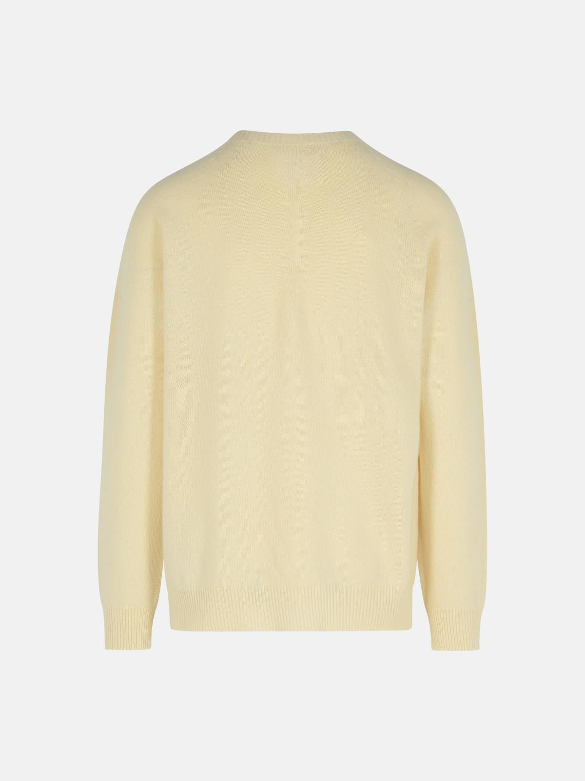 IVORY VIRGIN WOOL BLEND SWEATER - 3