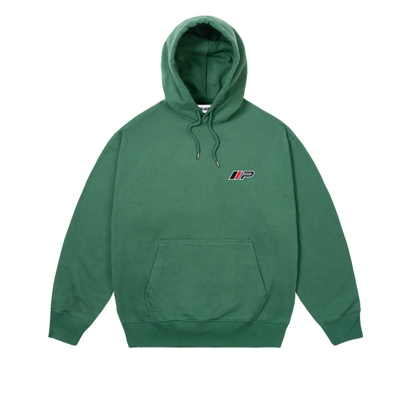 PALACE PERFORMANCE HOOD RACEY GREEN outlook