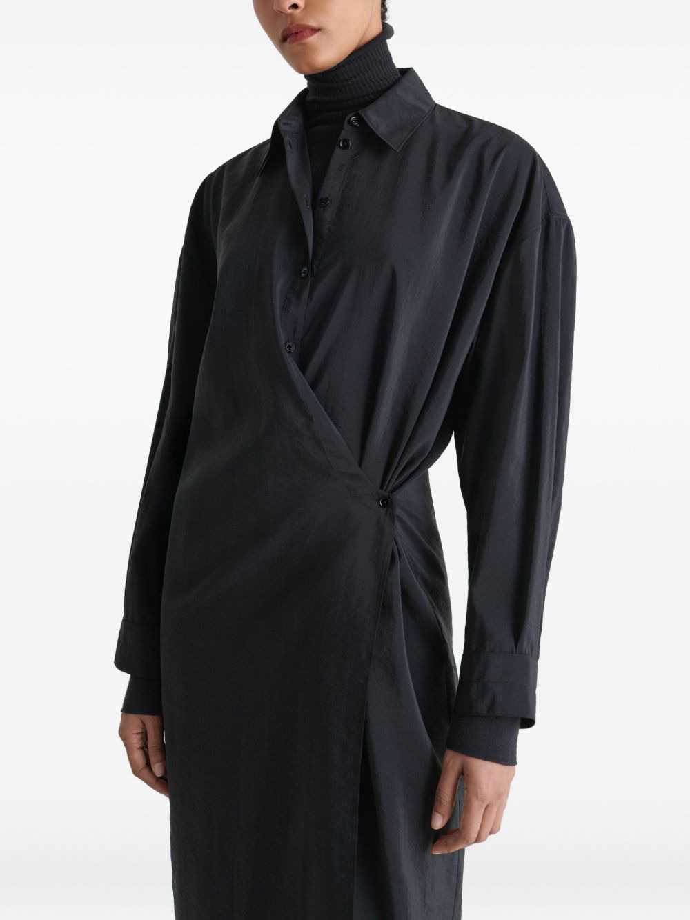 twisted-detail midi dress - 4