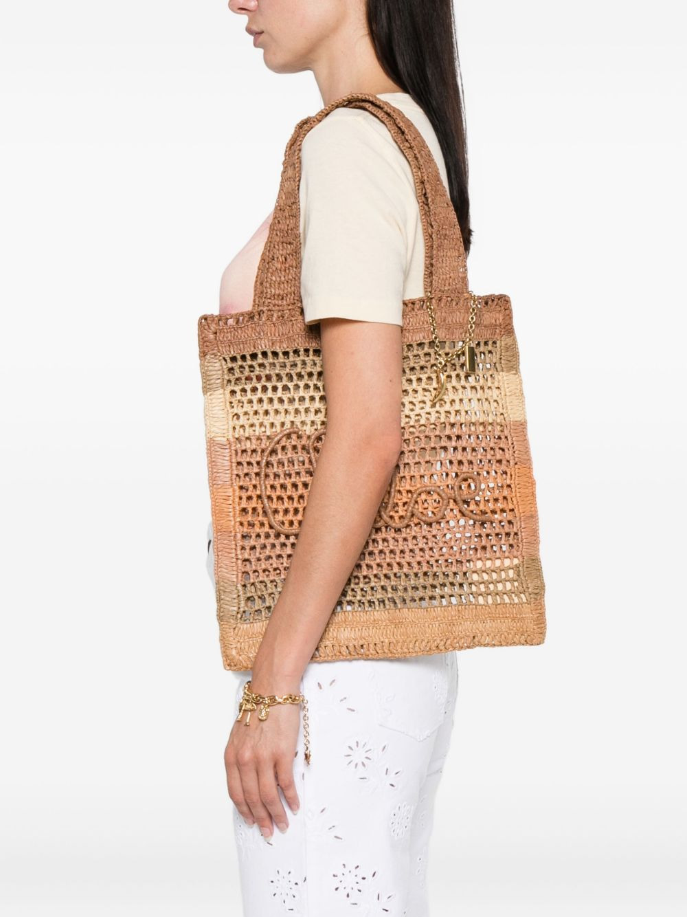raffia tote bag - 2