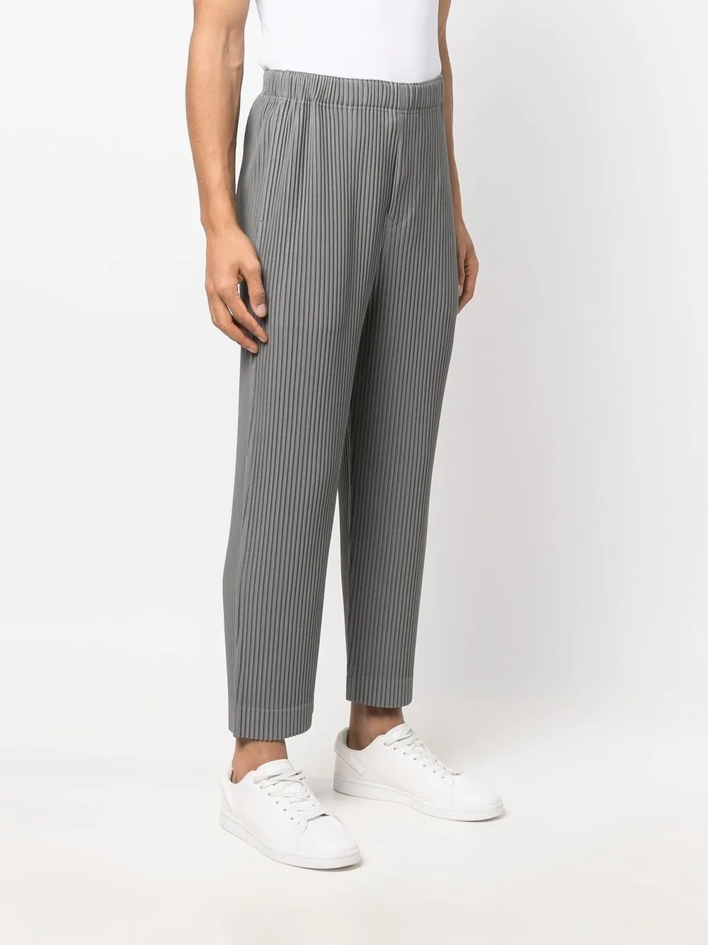 pleated straight-leg trousers - 3