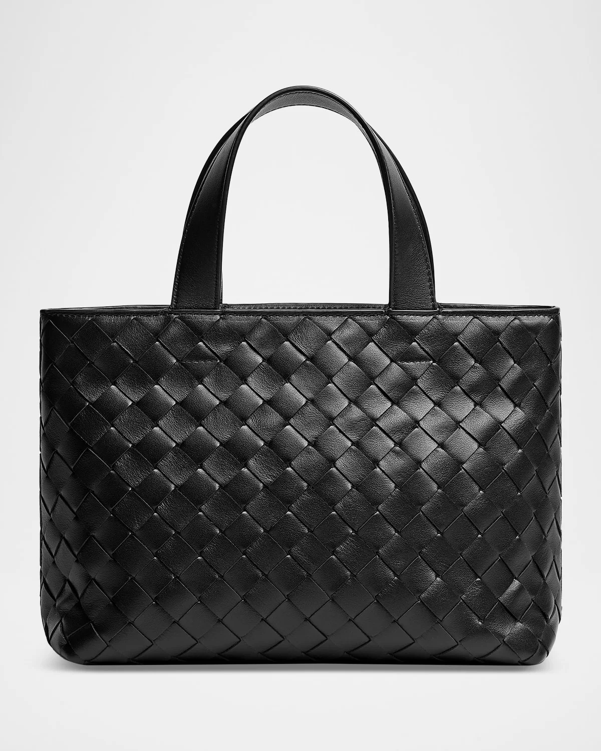 Men's Mini Intrecciato Leather Zipped Tote Bag - 1