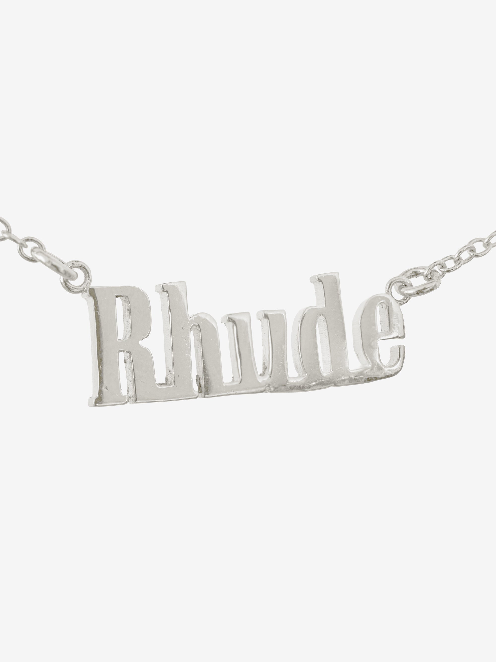 RHUDE LOGO PENDANT NECKLACE 16" 3